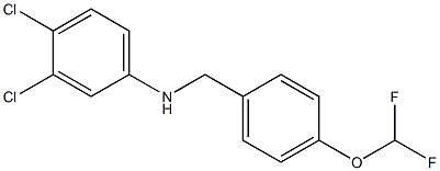 3,4-dichloro-N-{[4-(difluoromethoxy)phenyl]methyl}aniline Struktur