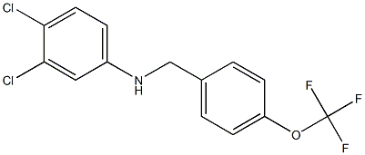 3,4-dichloro-N-{[4-(trifluoromethoxy)phenyl]methyl}aniline Struktur