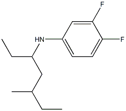 3,4-difluoro-N-(5-methylheptan-3-yl)aniline Struktur