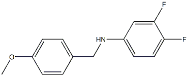 3,4-difluoro-N-[(4-methoxyphenyl)methyl]aniline Struktur