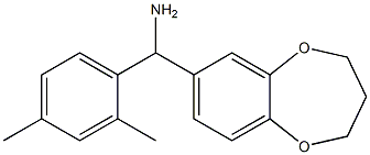 3,4-dihydro-2H-1,5-benzodioxepin-7-yl(2,4-dimethylphenyl)methanamine Struktur