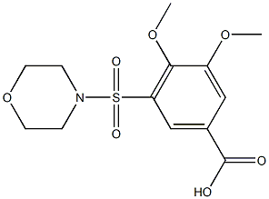 3,4-dimethoxy-5-(morpholin-4-ylsulfonyl)benzoic acid Struktur