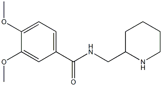 3,4-dimethoxy-N-(piperidin-2-ylmethyl)benzamide Struktur