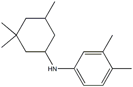 3,4-dimethyl-N-(3,3,5-trimethylcyclohexyl)aniline Struktur