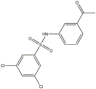 3,5-dichloro-N-(3-acetylphenyl)benzene-1-sulfonamide Struktur