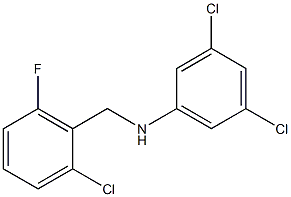 3,5-dichloro-N-[(2-chloro-6-fluorophenyl)methyl]aniline Struktur