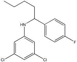 3,5-dichloro-N-[1-(4-fluorophenyl)pentyl]aniline Struktur