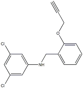 3,5-dichloro-N-{[2-(prop-2-yn-1-yloxy)phenyl]methyl}aniline Struktur