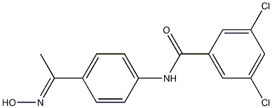 3,5-dichloro-N-{4-[1-(hydroxyimino)ethyl]phenyl}benzamide Struktur