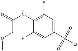 3,5-difluoro-4-(2-methoxyacetamido)benzene-1-sulfonyl chloride Struktur