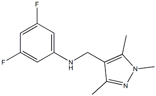 3,5-difluoro-N-[(1,3,5-trimethyl-1H-pyrazol-4-yl)methyl]aniline Struktur