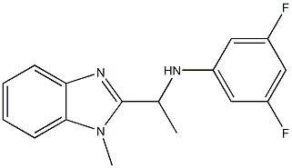 3,5-difluoro-N-[1-(1-methyl-1H-1,3-benzodiazol-2-yl)ethyl]aniline Struktur