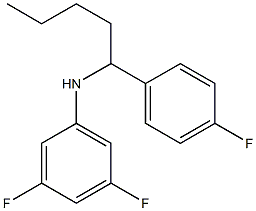 3,5-difluoro-N-[1-(4-fluorophenyl)pentyl]aniline Struktur