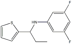 3,5-difluoro-N-[1-(thiophen-2-yl)propyl]aniline Struktur