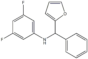 3,5-difluoro-N-[furan-2-yl(phenyl)methyl]aniline Struktur