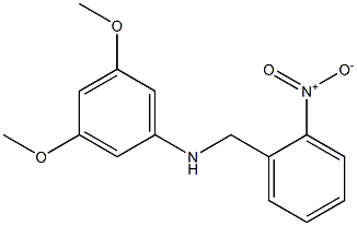 3,5-dimethoxy-N-[(2-nitrophenyl)methyl]aniline Struktur