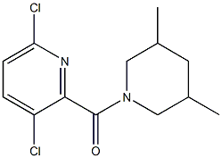 3,6-dichloro-2-[(3,5-dimethylpiperidin-1-yl)carbonyl]pyridine Struktur