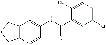 3,6-dichloro-N-(2,3-dihydro-1H-inden-5-yl)pyridine-2-carboxamide Struktur