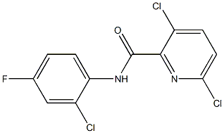 3,6-dichloro-N-(2-chloro-4-fluorophenyl)pyridine-2-carboxamide Struktur