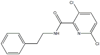 3,6-dichloro-N-(2-phenylethyl)pyridine-2-carboxamide Struktur