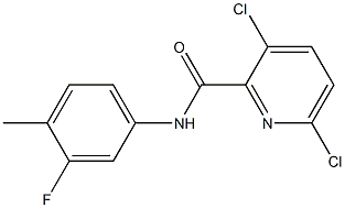 3,6-dichloro-N-(3-fluoro-4-methylphenyl)pyridine-2-carboxamide Struktur