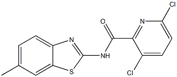 3,6-dichloro-N-(6-methyl-1,3-benzothiazol-2-yl)pyridine-2-carboxamide Struktur