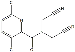 3,6-dichloro-N,N-bis(cyanomethyl)pyridine-2-carboxamide Struktur