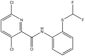 3,6-dichloro-N-{2-[(difluoromethyl)sulfanyl]phenyl}pyridine-2-carboxamide Struktur