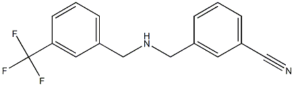 3-[({[3-(trifluoromethyl)phenyl]methyl}amino)methyl]benzonitrile Struktur