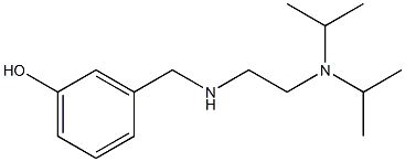 3-[({2-[bis(propan-2-yl)amino]ethyl}amino)methyl]phenol Struktur