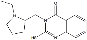 3-[(1-ethylpyrrolidin-2-yl)methyl]-2-sulfanyl-3,4-dihydroquinazolin-4-one Struktur