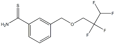 3-[(2,2,3,3-tetrafluoropropoxy)methyl]benzene-1-carbothioamide Struktur