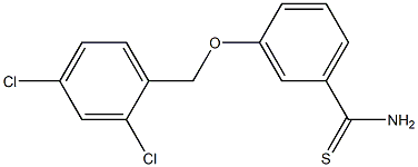 3-[(2,4-dichlorophenyl)methoxy]benzene-1-carbothioamide Struktur