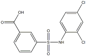 3-[(2,4-dichlorophenyl)sulfamoyl]benzoic acid Struktur