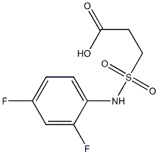 3-[(2,4-difluorophenyl)sulfamoyl]propanoic acid Struktur