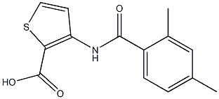 3-[(2,4-dimethylbenzoyl)amino]thiophene-2-carboxylic acid Struktur