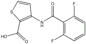 3-[(2,6-difluorobenzene)amido]thiophene-2-carboxylic acid Struktur