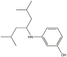 3-[(2,6-dimethylheptan-4-yl)amino]phenol Struktur