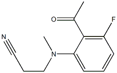 3-[(2-acetyl-3-fluorophenyl)(methyl)amino]propanenitrile Struktur