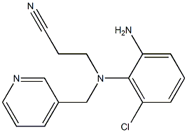 3-[(2-amino-6-chlorophenyl)(pyridin-3-ylmethyl)amino]propanenitrile Struktur