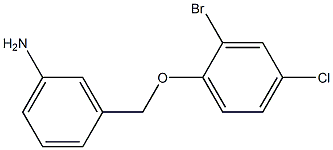 3-[(2-bromo-4-chlorophenoxy)methyl]aniline Struktur