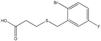 3-[(2-bromo-5-fluorobenzyl)thio]propanoic acid Struktur