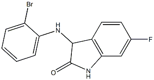 3-[(2-bromophenyl)amino]-6-fluoro-2,3-dihydro-1H-indol-2-one Struktur