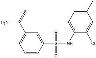 3-[(2-chloro-4-methylphenyl)sulfamoyl]benzene-1-carbothioamide Struktur