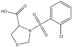 3-[(2-chlorobenzene)sulfonyl]-1,3-thiazolidine-4-carboxylic acid Struktur