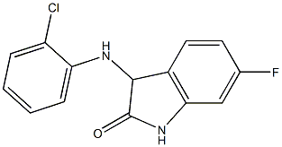 3-[(2-chlorophenyl)amino]-6-fluoro-2,3-dihydro-1H-indol-2-one Struktur