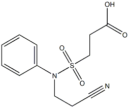 3-[(2-cyanoethyl)(phenyl)sulfamoyl]propanoic acid Struktur