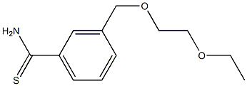 3-[(2-ethoxyethoxy)methyl]benzenecarbothioamide Struktur