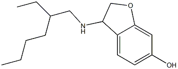 3-[(2-ethylhexyl)amino]-2,3-dihydro-1-benzofuran-6-ol Struktur