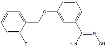 3-[(2-fluorobenzyl)oxy]-N'-hydroxybenzenecarboximidamide Struktur